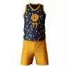 Kids Basketball Uniforms Personalized Customized Swingman Jersey Blue Yellow (Top+Shorts) - jerseystop