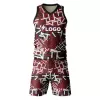 Kids Basketball Uniforms Personalized Customized Swingman Jersey Red White (Top+Shorts) - jerseystop