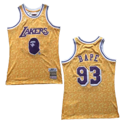 Men's BAPE #93 Los Angeles Lakers Swingman Vintage NBA Jersey - jerseystop