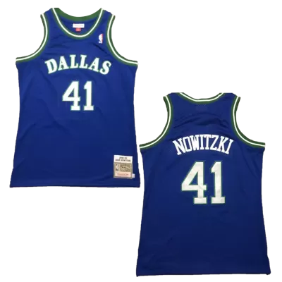 Men's Nowitzki #41 Dallas Mavericks Vintage NBA Jersey 1998/99 - jerseystop