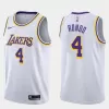 Men's Los Angeles Lakers Rajon Rondo #4 Swingman NBA Jersey - Association Edition - jerseystop