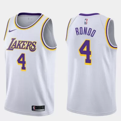 Men's Los Angeles Lakers Rajon Rondo #4 Swingman NBA Jersey - Association Edition - jerseystop