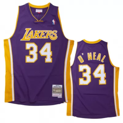 Men's Lakers O'NEAL #34 Los Angeles Lakers Swingman Vintage NBA Jersey 1999/00 - jerseystop