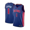 Men's Detroit Pistons Jackson #1 Swingman NBA Jersey - Icon Edition - jerseystop