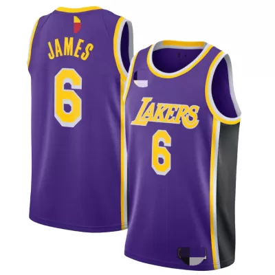 Men's Los Angeles Lakers Lebron James #6 Swingman NBA Customize Jersey - Statement Edition - jerseystop