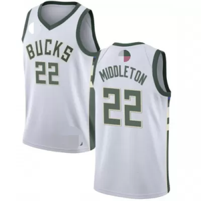 Men's Milwaukee Bucks Khris Middleton #22 Swingman NBA Jersey - Association Edition 2020/21 - jerseystop