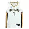 Men's New Orleans Pelicans Zion Williamson #1 Swingman NBA Jersey - Association Edition 2020/21 - jerseystop