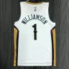 Men's New Orleans Pelicans Zion Williamson #1 Swingman NBA Jersey - Association Edition 2020/21 - jerseystop