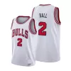 Men's Chicago Bulls Lonzo Ball #2 Swingman NBA Jersey - Association Edition - jerseystop