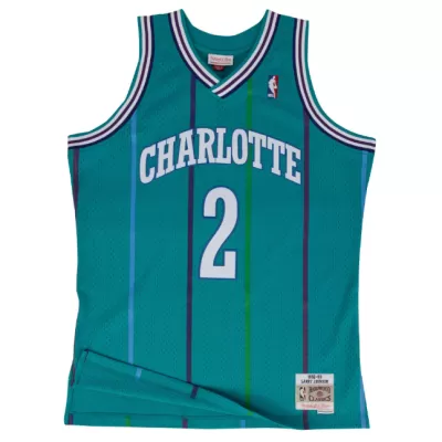 Men's Larry Johnson #2 Charlotte Hornets Swingman Vintage NBA Jersey 1992/93 - jerseystop