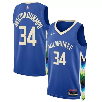 Men's Milwaukee Bucks Giannis Antetokounmpo #34 Swingman NBA Jersey - City Edition 2022/23 - jerseystop