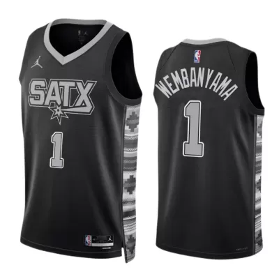 Men's San Antonio Spurs Victor Wembanyama #1 Swingman NBA Jersey - Statement Edition 2022/23 - jerseystop