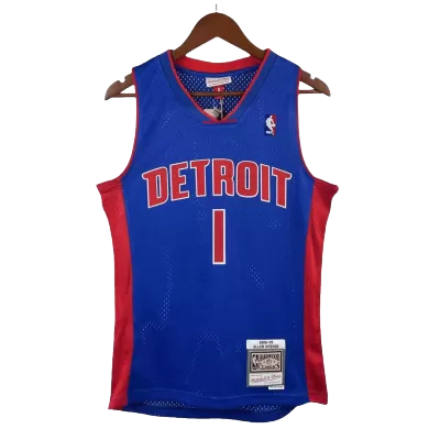 Men's Pistons Iverson #1 Detroit Pistons Swingman Vintage NBA Jersey 2003/04 - jerseystop