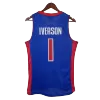 Men's Pistons Iverson #1 Detroit Pistons Swingman Vintage NBA Jersey 2003/04 - jerseystop