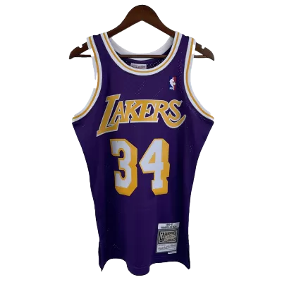 Men's O'NEAL #34 Los Angeles Lakers Swingman Vintage NBA Jersey 1996/97 - jerseystop