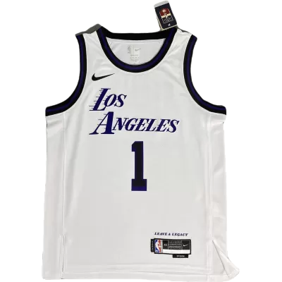 Men's Los Angeles Lakers D'Angelo Russell #1 Swingman NBA Jersey - Association Edition 2022/23 - jerseystop