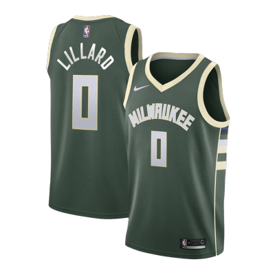 Men's Milwaukee Bucks Damian Lillard #0 Swingman NBA Jersey - Icon Edition - jerseystop