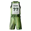 Kids Basketball Uniforms Personalized Customized Swingman Jersey - Airwaves Green (Top+Shorts) - jerseystop