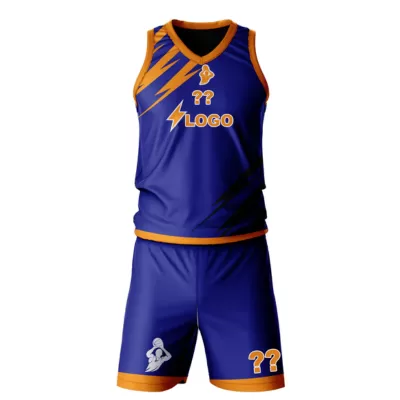 Men Basketball Uniforms Personalized Customized Swingman Jersey Blue Citrus (Top+Shorts) - jerseystop