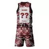 Kids Basketball Uniforms Personalized Customized Swingman Jersey Red White (Top+Shorts) - jerseystop