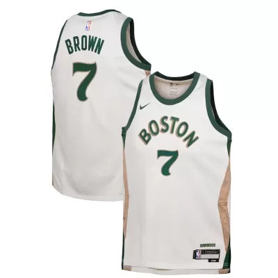 Kids's Boston Celtics Jaylen Brown #7 Swingman NBA Jersey - City Edition - jerseystop